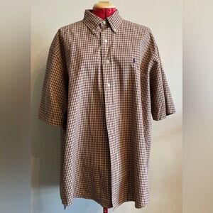 Polo Ralph Lauren - All cotton gingham pattern button up shirt Size XL